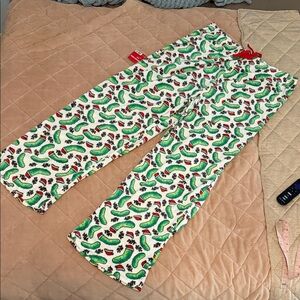 Festive pickle Pajama Pants